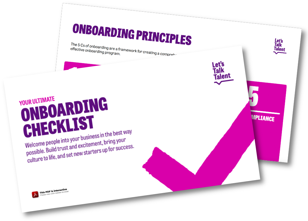 Ultimate Onboarding Checklist - Let's Talk Talent