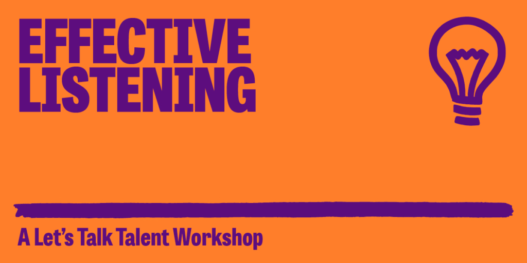 Effective Listening workshop