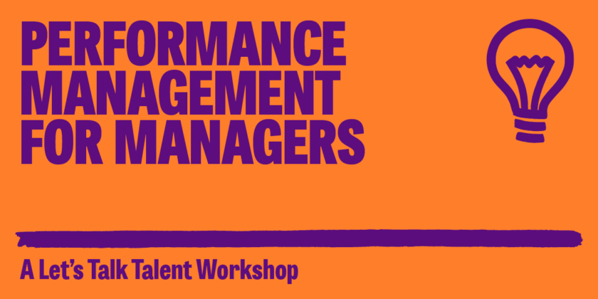 Performance Management for Managers Workshop | Let's Talk Talent